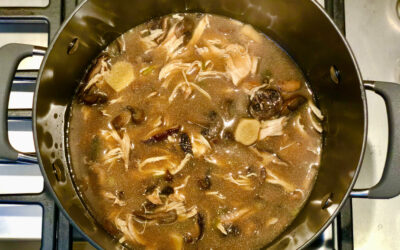 Miso Chicken Soup with Mushrooms & Ginger