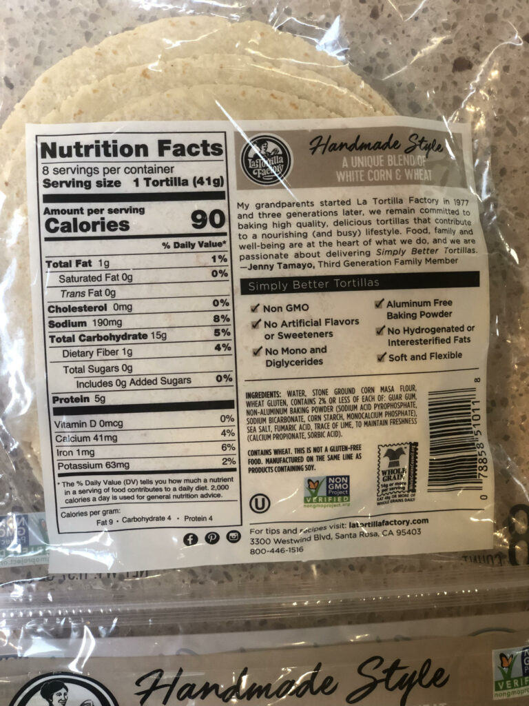 La tortilla factory corn tortillas