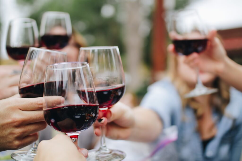 Moderate drinking with red wine