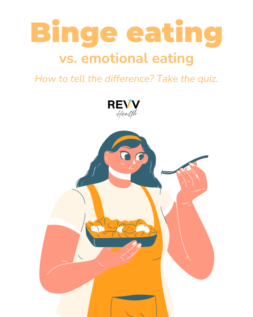 emotional eating vs. binge eating